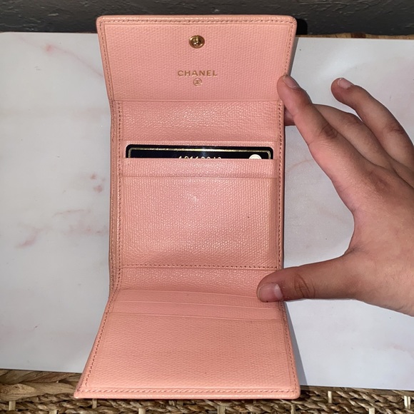 Chanel Button Line Pink Wallet Authentic Vintage - Picture 3 of 5